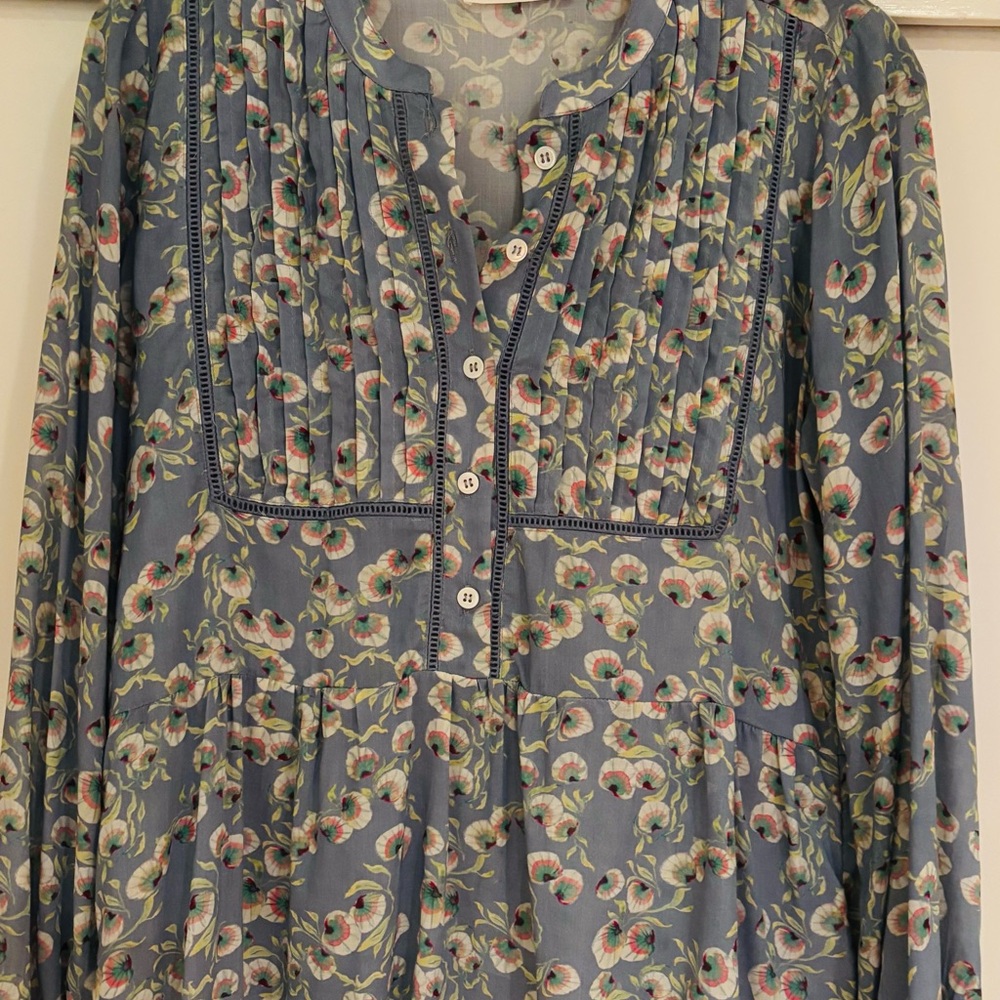 Floral Blue Women's Top